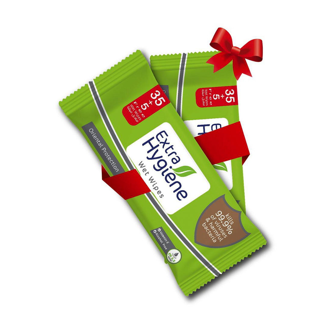 مناديل مبللة هايجين حماية مزدوجة - بعطر شرقى - 35+5 منديل - 2 قطعة