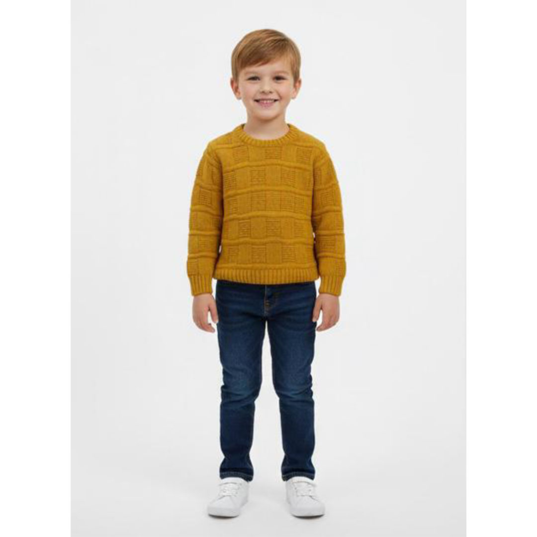 بلوفر مربعات صدر قصير أولادي - مسطردة - 55705