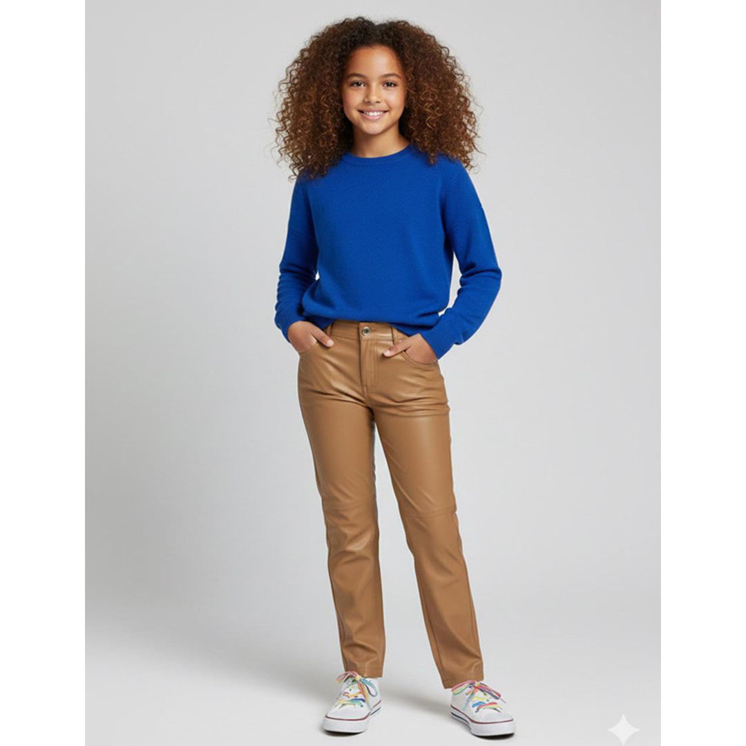 بنطلون جلد ساده بناتي - هافان - 52939