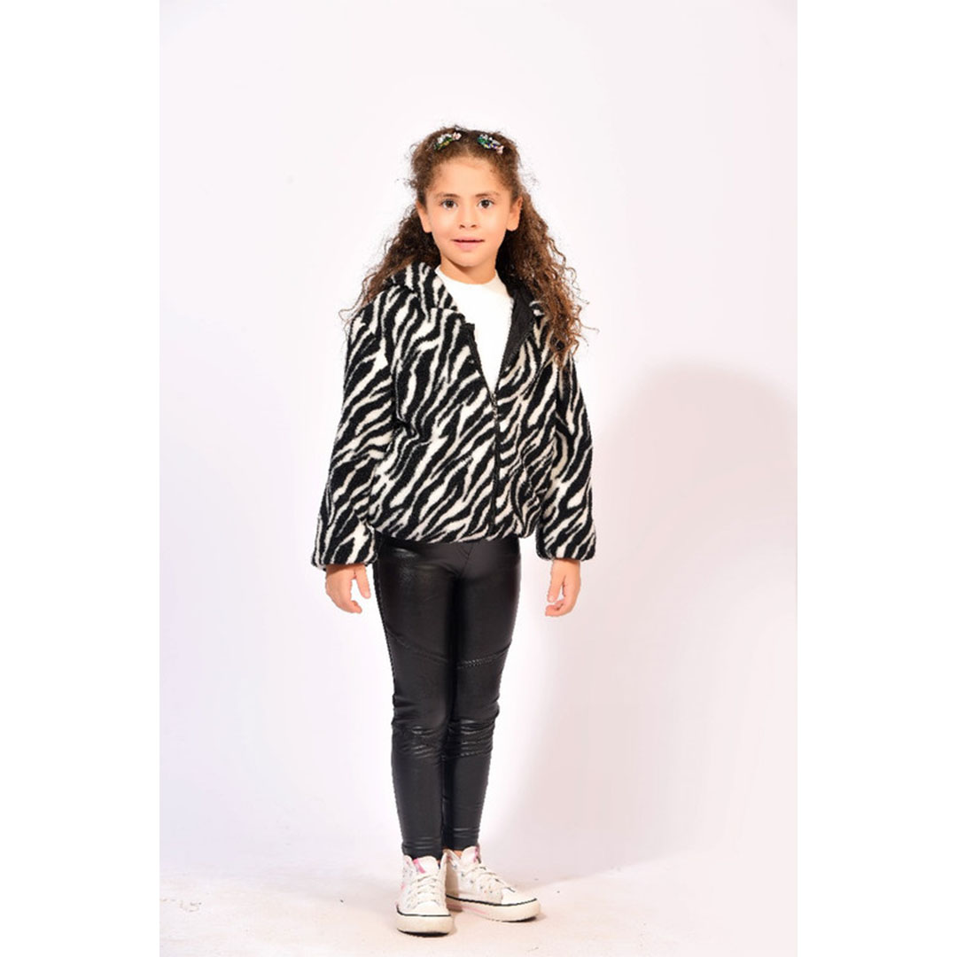 جاكت زيبرا بسوسته بناتي - أسود - 53416