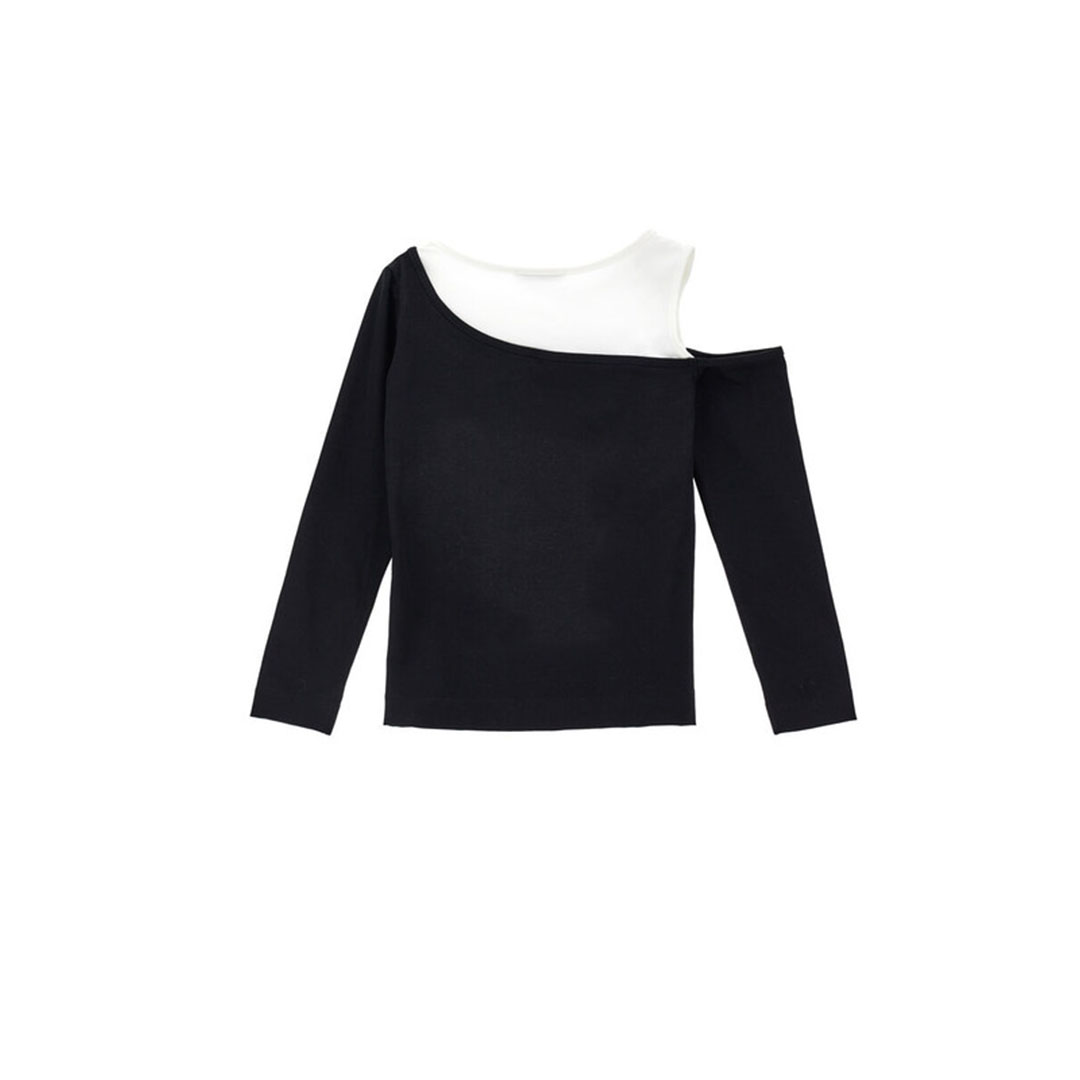 بدي كم واحد اوف شولدر بناتي - أبيض/أسود - 53705