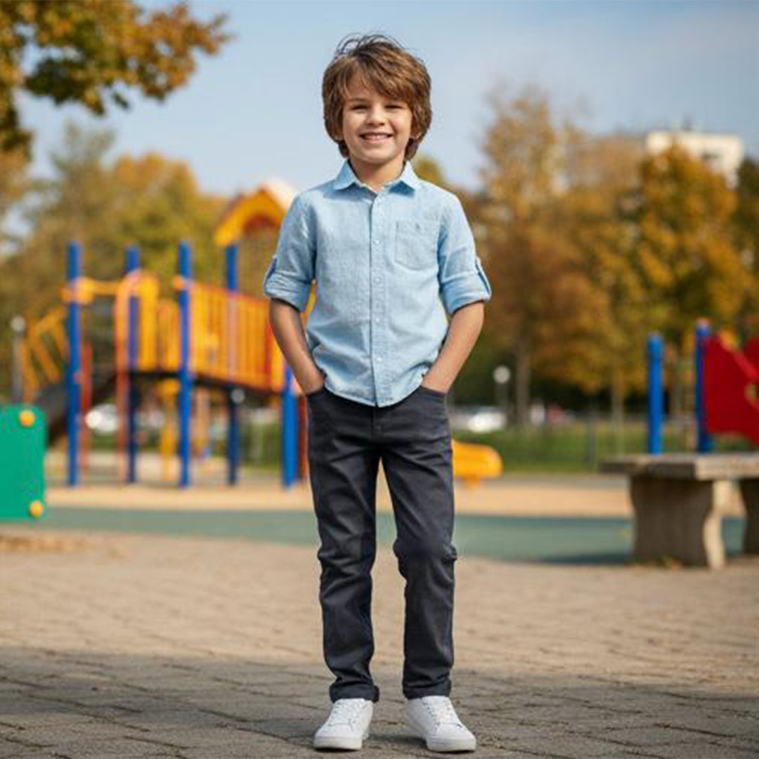 بنطلون جبردين أولادي - رمادي - 54909