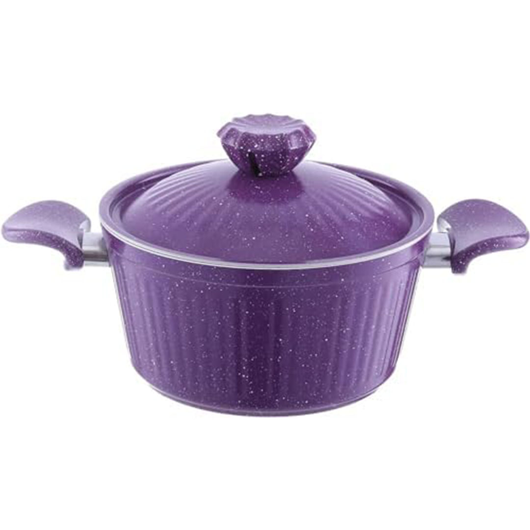 طقم حلل جرانيت لاينز من ايديال هوم بيد بكاليت - 10 قطع - موف