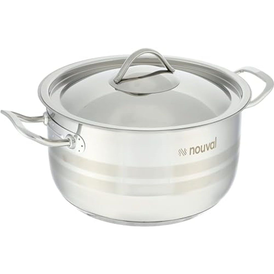 طقم حلل استانلس من نوفال بيرفكت 10 قطع - فضى