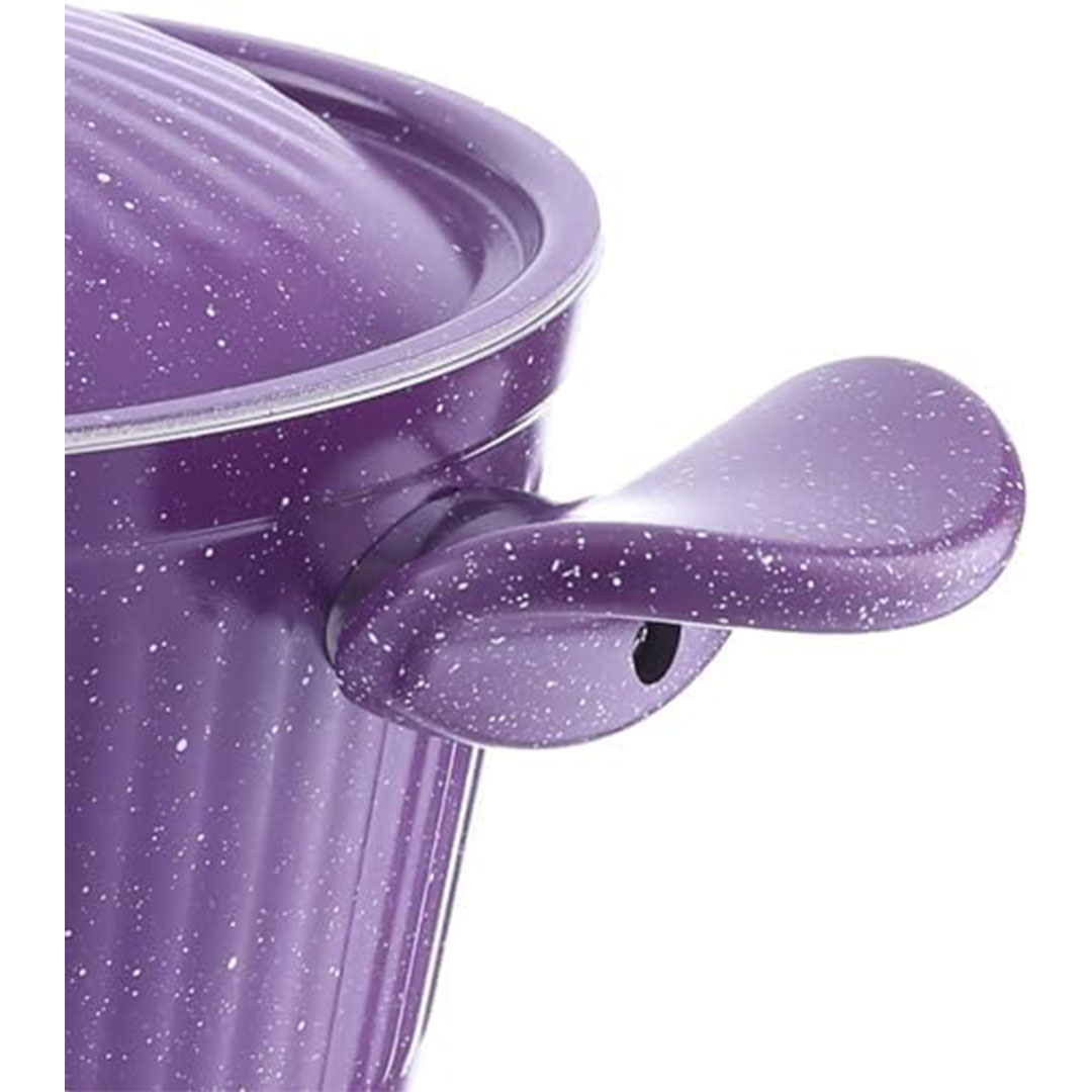 طقم حلل جرانيت لاينز من ايديال هوم بيد بكاليت - 10 قطع - موف