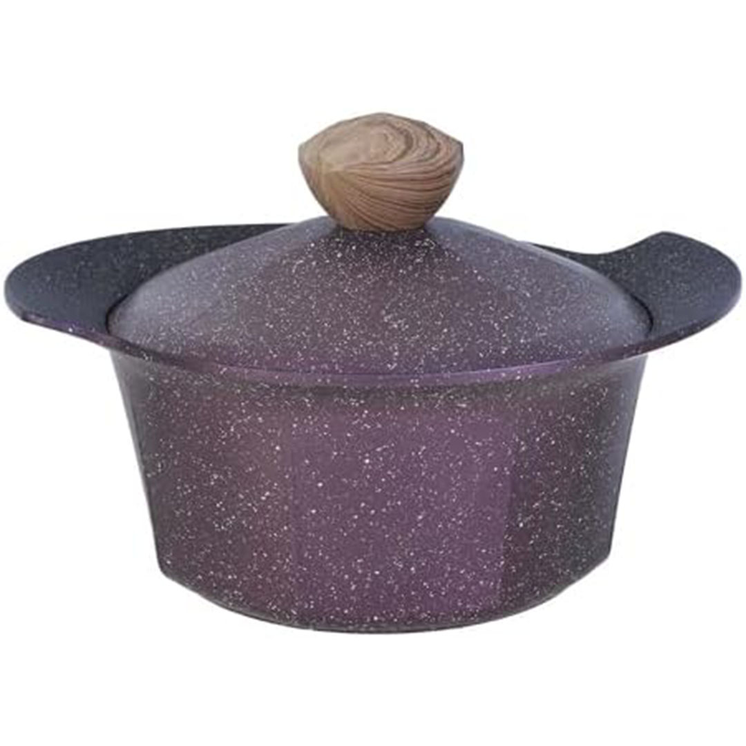 طقم حلل جرانيت سداسى من ايديال هوم اوكتاجون - 20 قطعة - موف