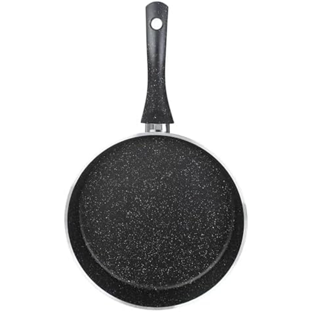 طقم حلل جرانيت بومبية من ايديال هوم بيد مدهب - 11 قطعة - اسود