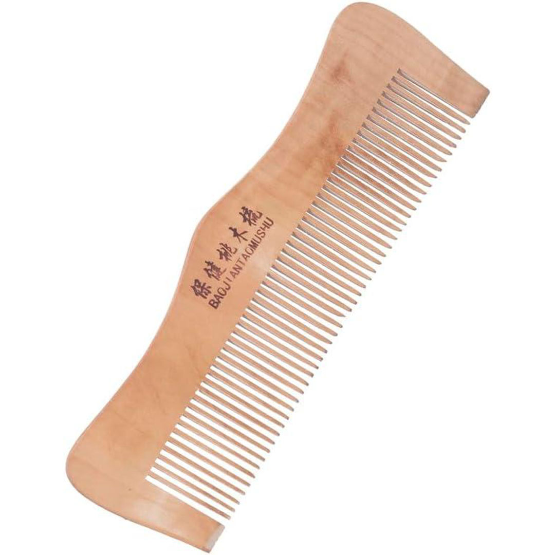 مشط من الخشب الطبيعي لشعر صحي وطويل