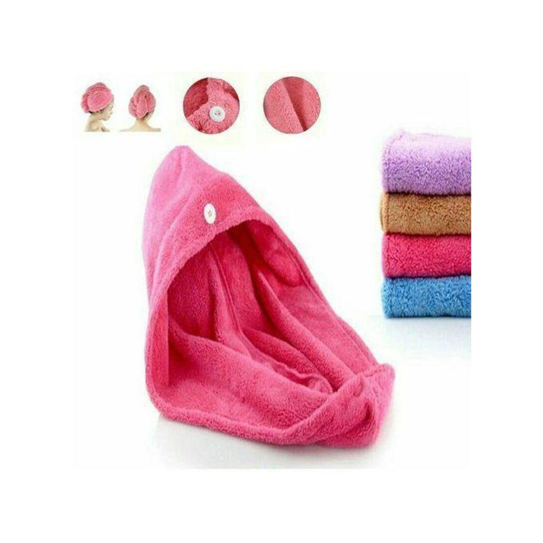 فوطة تنشيف الشعر بأزرار - قطعة واحدة - 21 سم