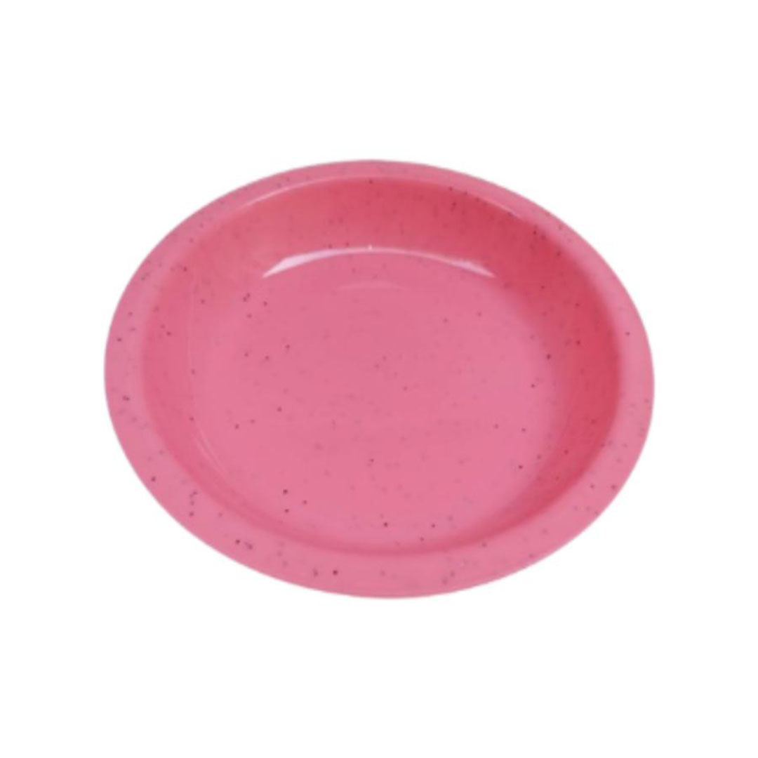 طبق بلاستيك كبير دائري بنمط الجرانيت