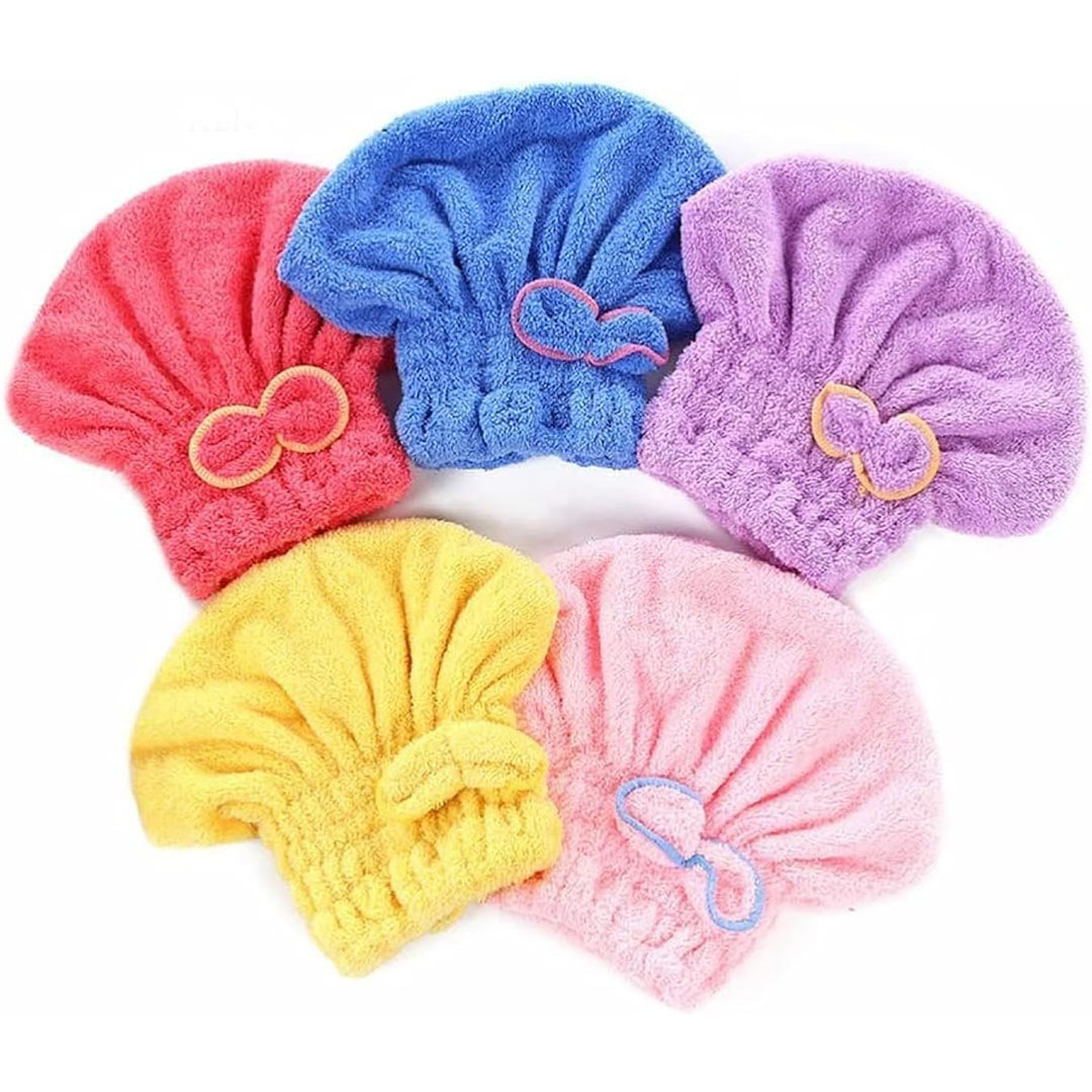 غطاء شعر سريع الجفاف على شكل فيونكة - قطعة واحدة