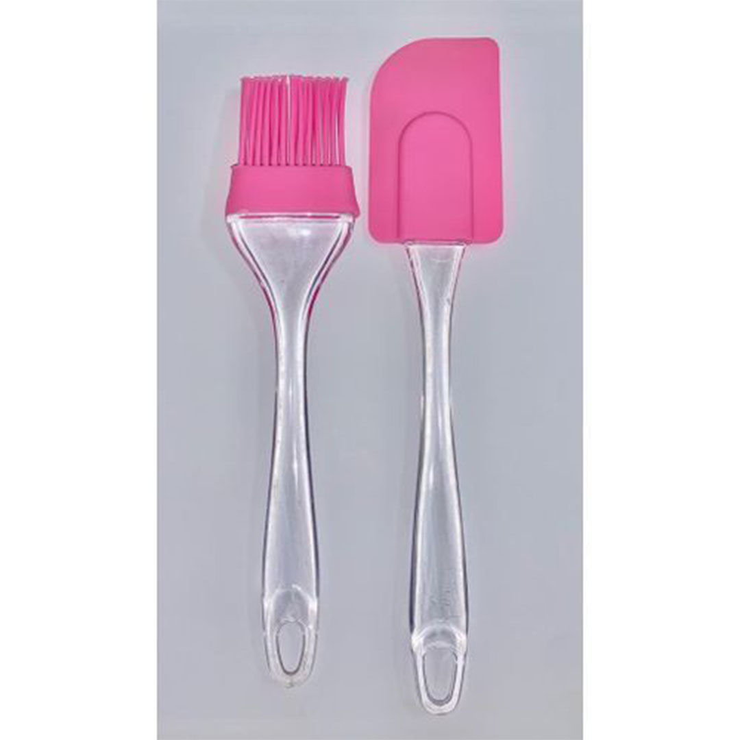 طقم ملعقة وفرشاة سيليكون