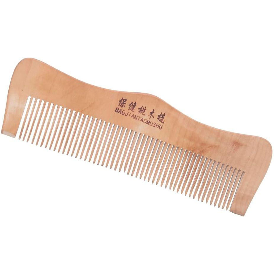 مشط من الخشب الطبيعي لشعر صحي وطويل