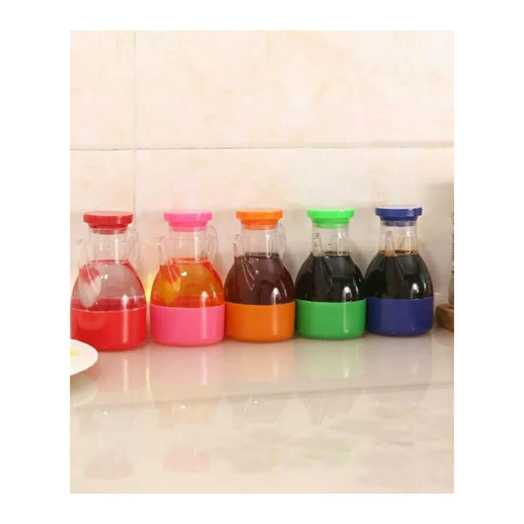 زجاجة زيت وخل بلاستيك بيد - قطعة واحدة