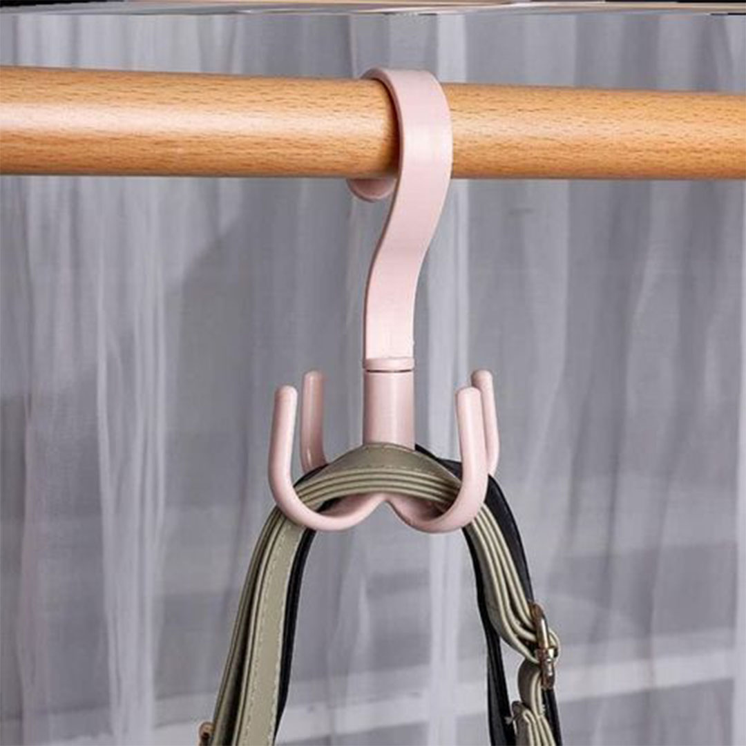 علاقة ملابس دوارة 360 درجة للأحزمة والأوشحة