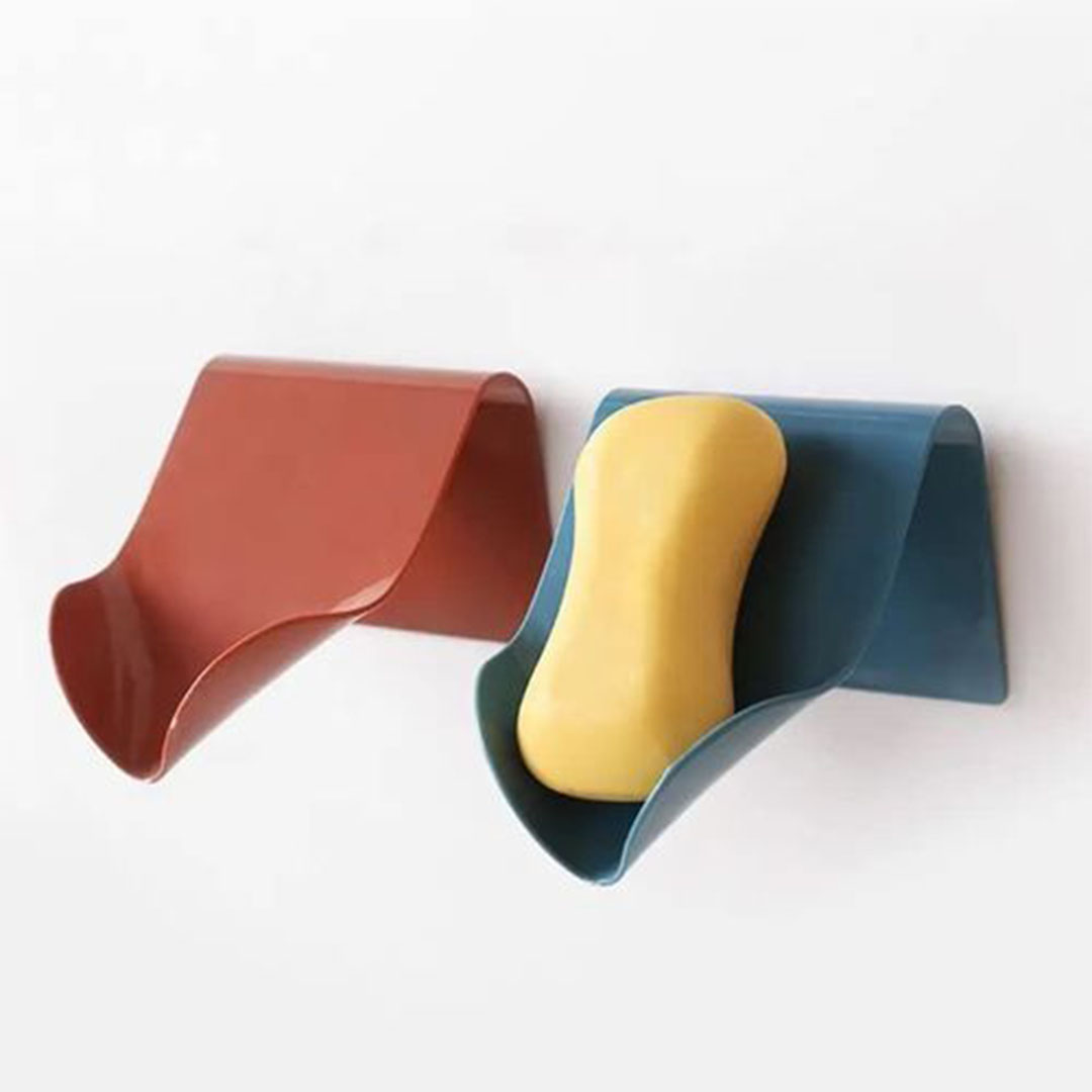 حامل صابون لاصق مثبت على الحائط بدون ثقوب