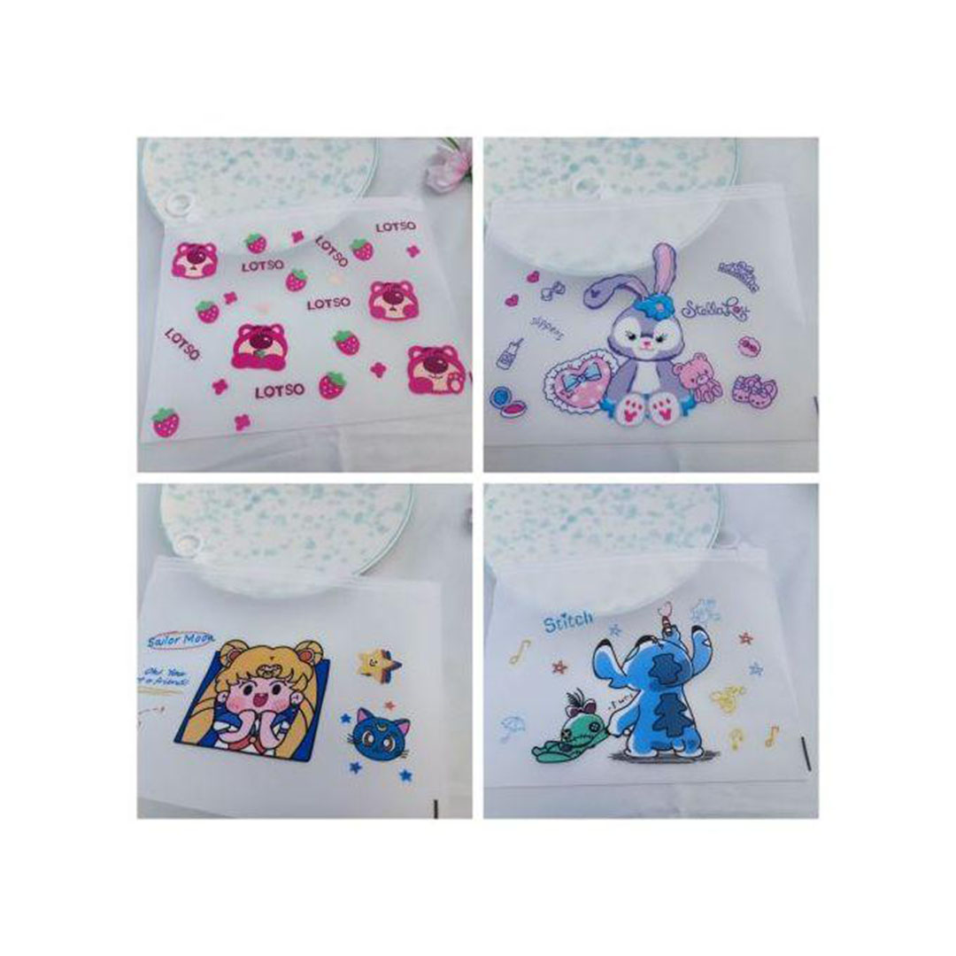 حقيبة بلاستيكية شفافة بسحاب - قطعة واحدة