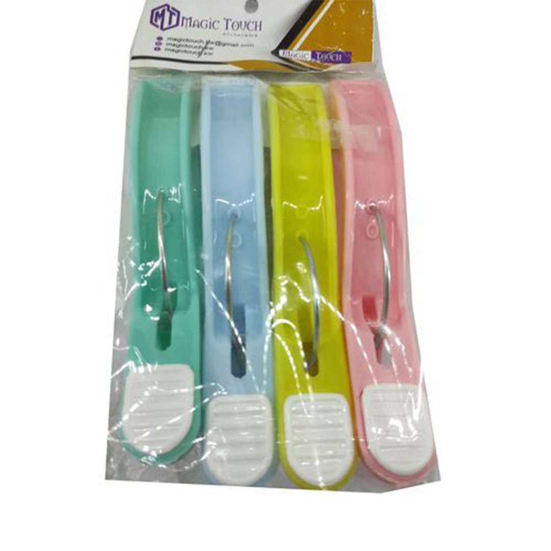 مشابك غسيل بلاستيك كبيرة للبطانيات - 4 مشابك