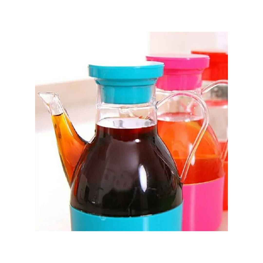 زجاجة زيت وخل بلاستيك بيد - قطعة واحدة