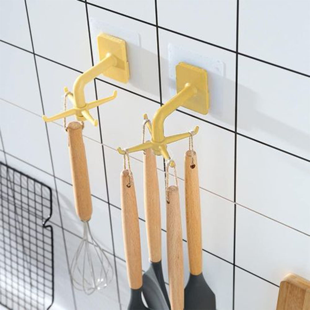 علاقة ملابس دوارة 360 درجة - 6 هوك