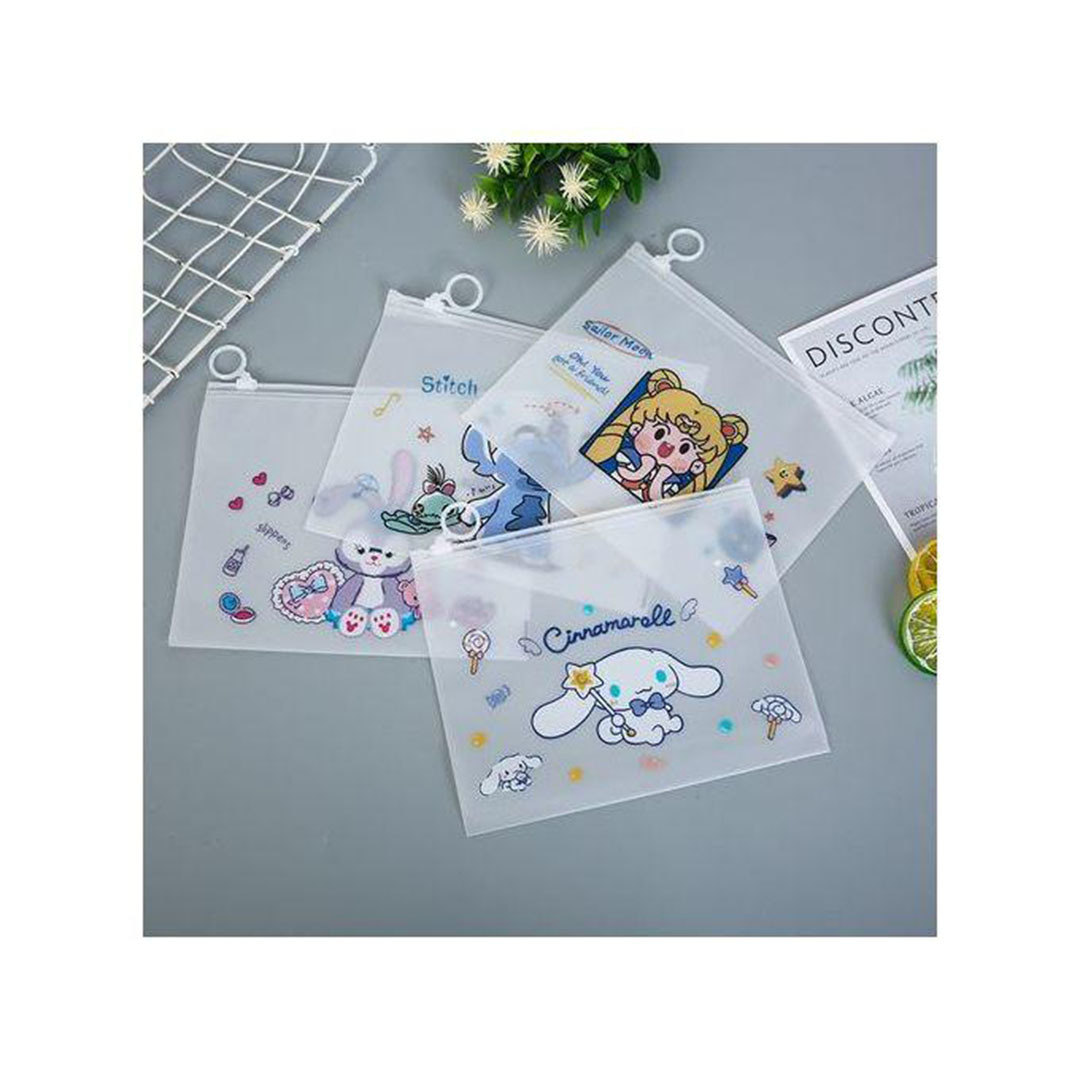 حقيبة بلاستيكية شفافة بسحاب - قطعة واحدة