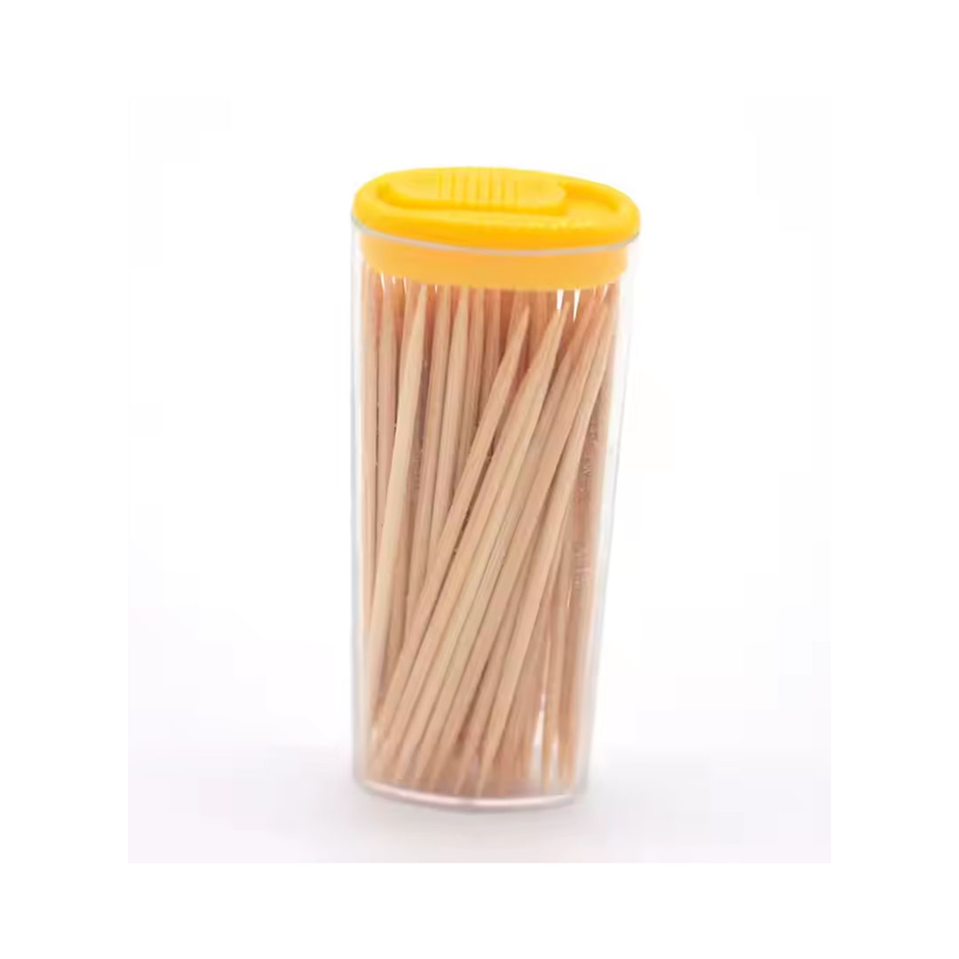 حافظة أعواد الأسنان الخشبية مصممة للجيب والحقيبة