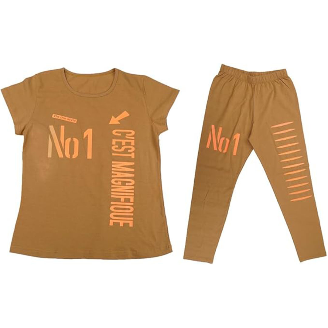 بيجامة حريمي قطن - 2 قطع