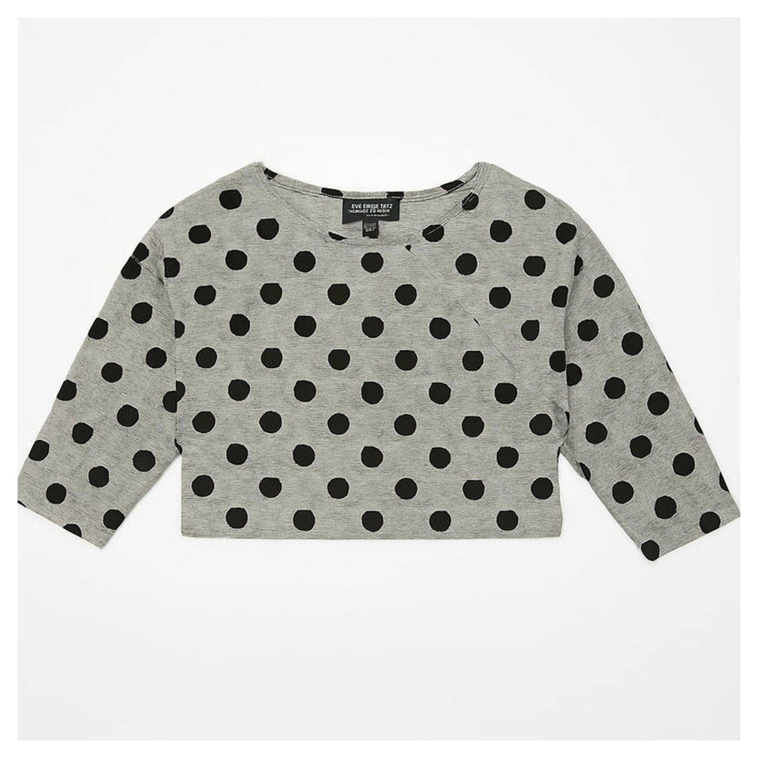 كروب توب حريمي قطن - رمادي