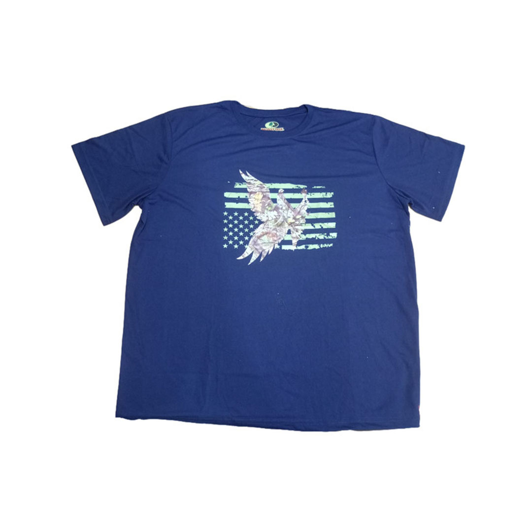 تيشيرت رجالي نصف كم مطبوع - كحلي