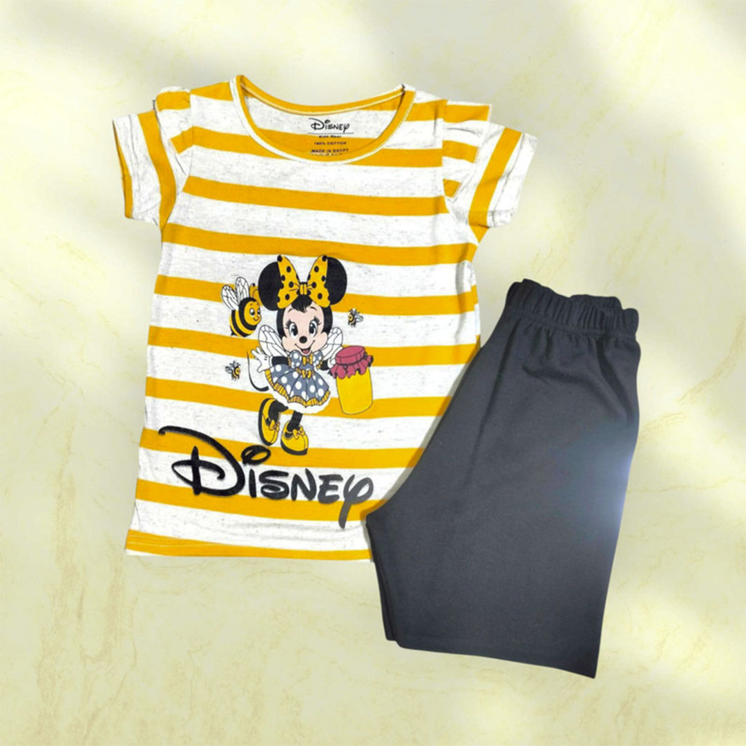 طقم تيشيرت وشورت بناتي - Tg 305