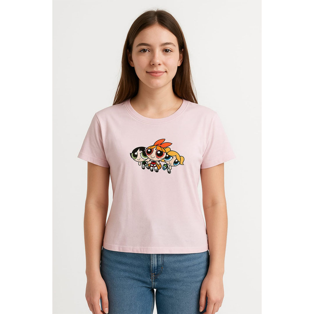 تيشيرت بناتي قطن - بينك - Tk101