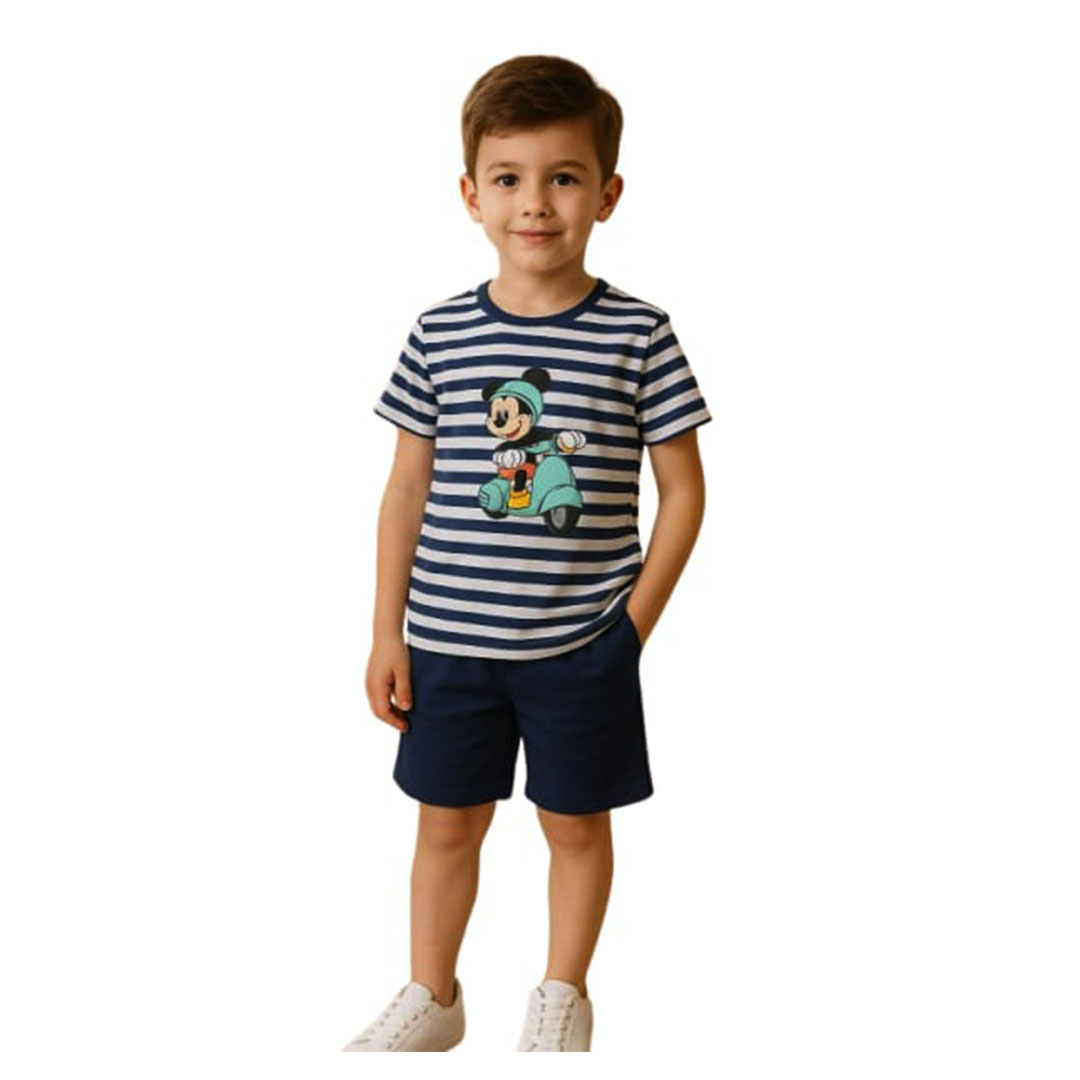 طقم تيشيرت وشورت ولادي - Tg 405