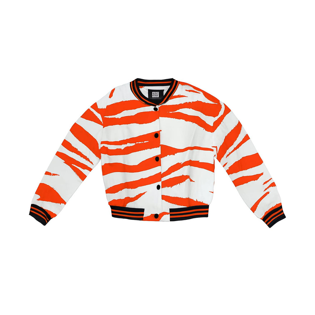 جاكيت قصير بكم حريمي قطن - برتقالي