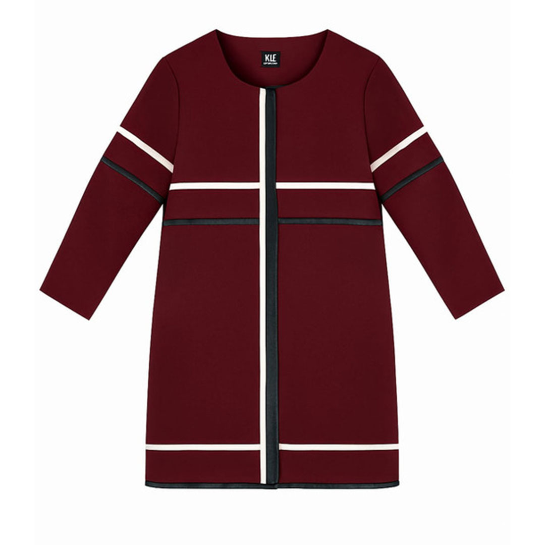 جاكيت طويل بخطوط حريمي - نبيتي