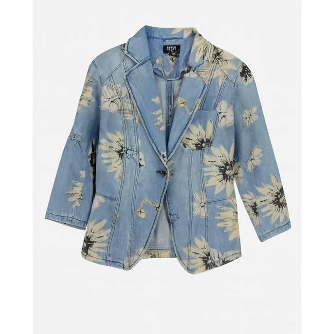 جاكيت جينز حريمي - أزرق