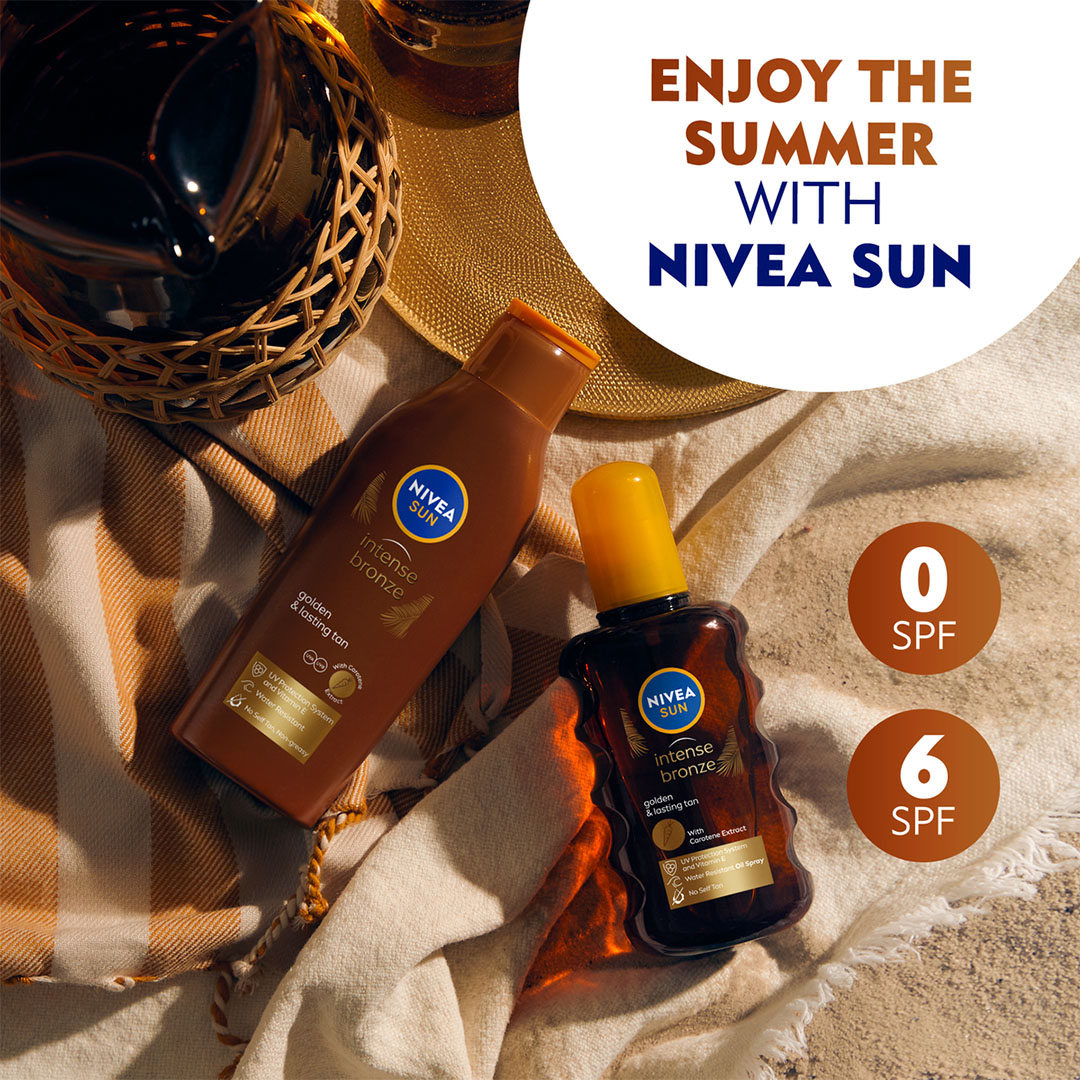 سبراي زيت نيڤيا برونز المكثف مع ڤيتامين E وزيت الجوجوبا - SPF 6 - 200 مل