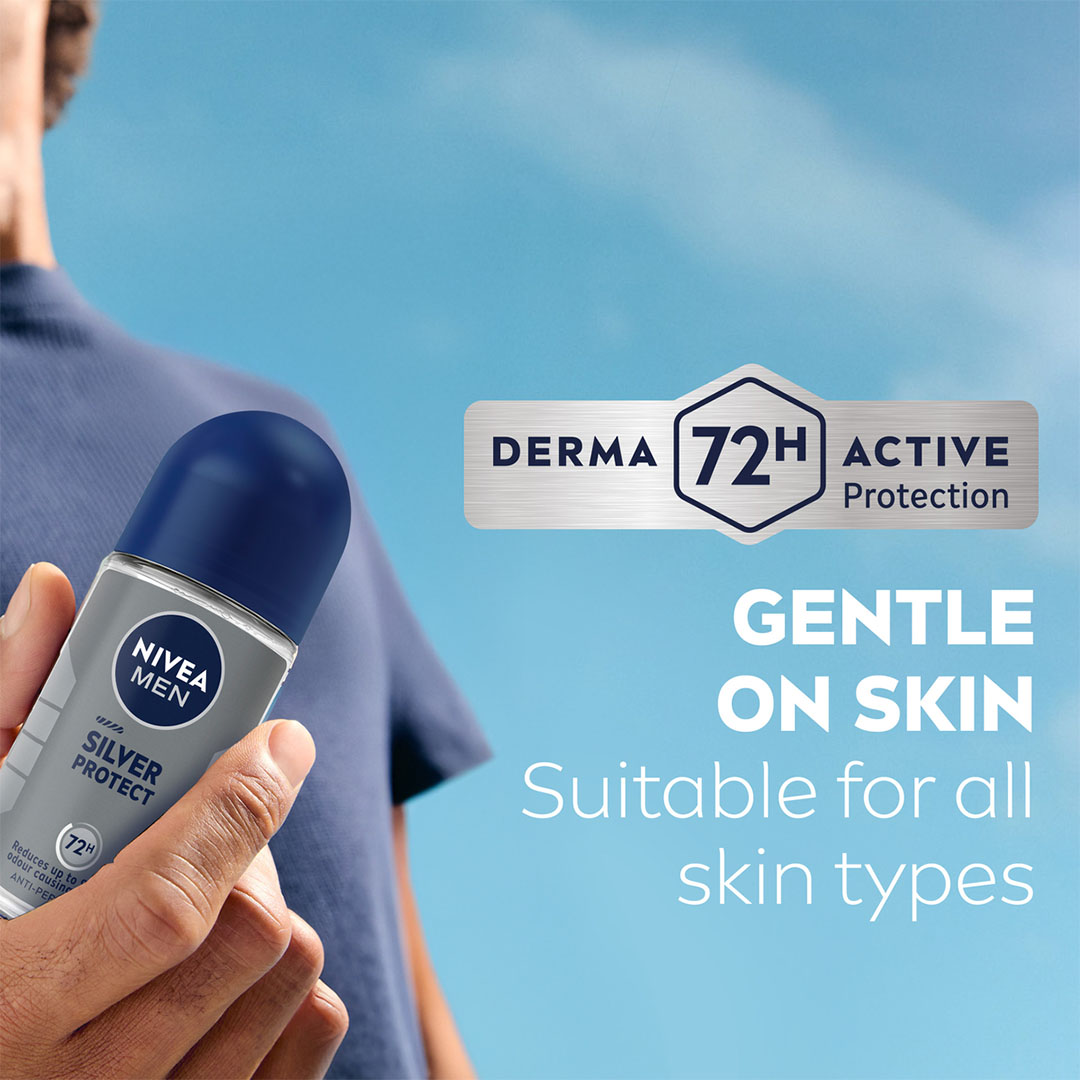 نيڤيا للرجال مزيل العرق رول أون مضاد للتعرق - سيلفر بروتيكت - 50 مل