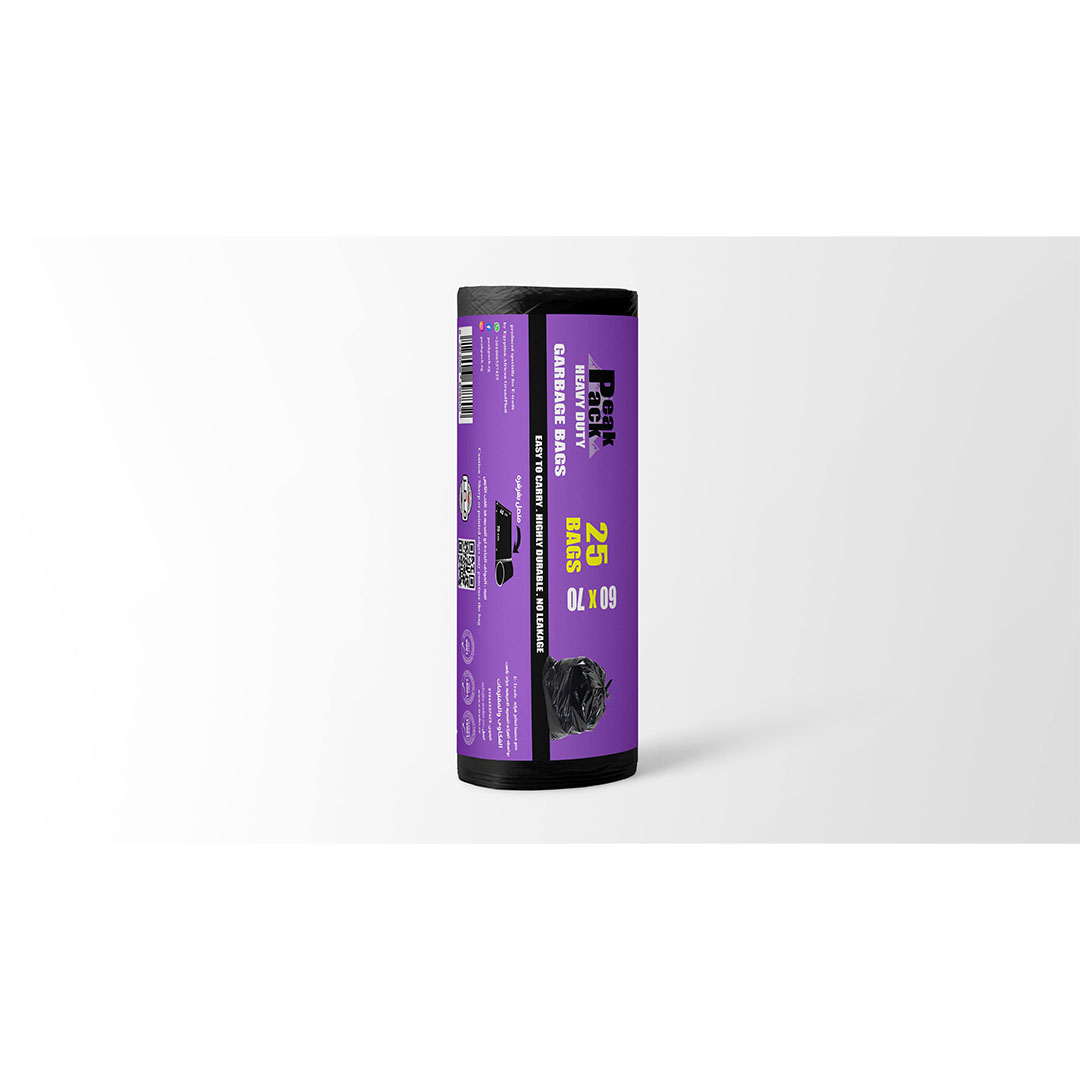 رول أكياس قمامة بيك باك - 25 كيس - 60 سم * 70 سم