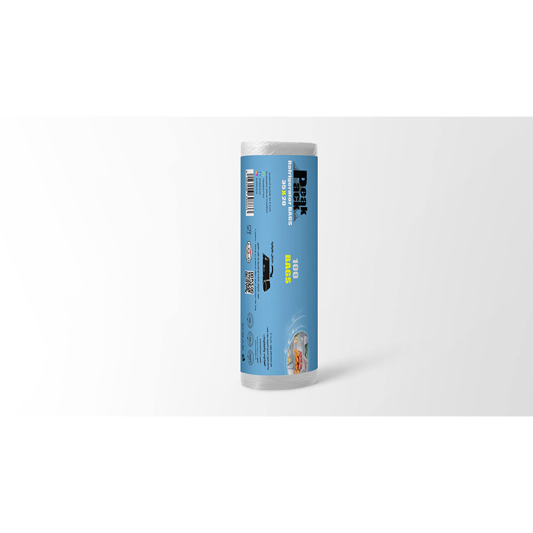 رول أكياس ثلاجة شفاف من بيك باك - 100 كيس- 20 سم * 35 سم