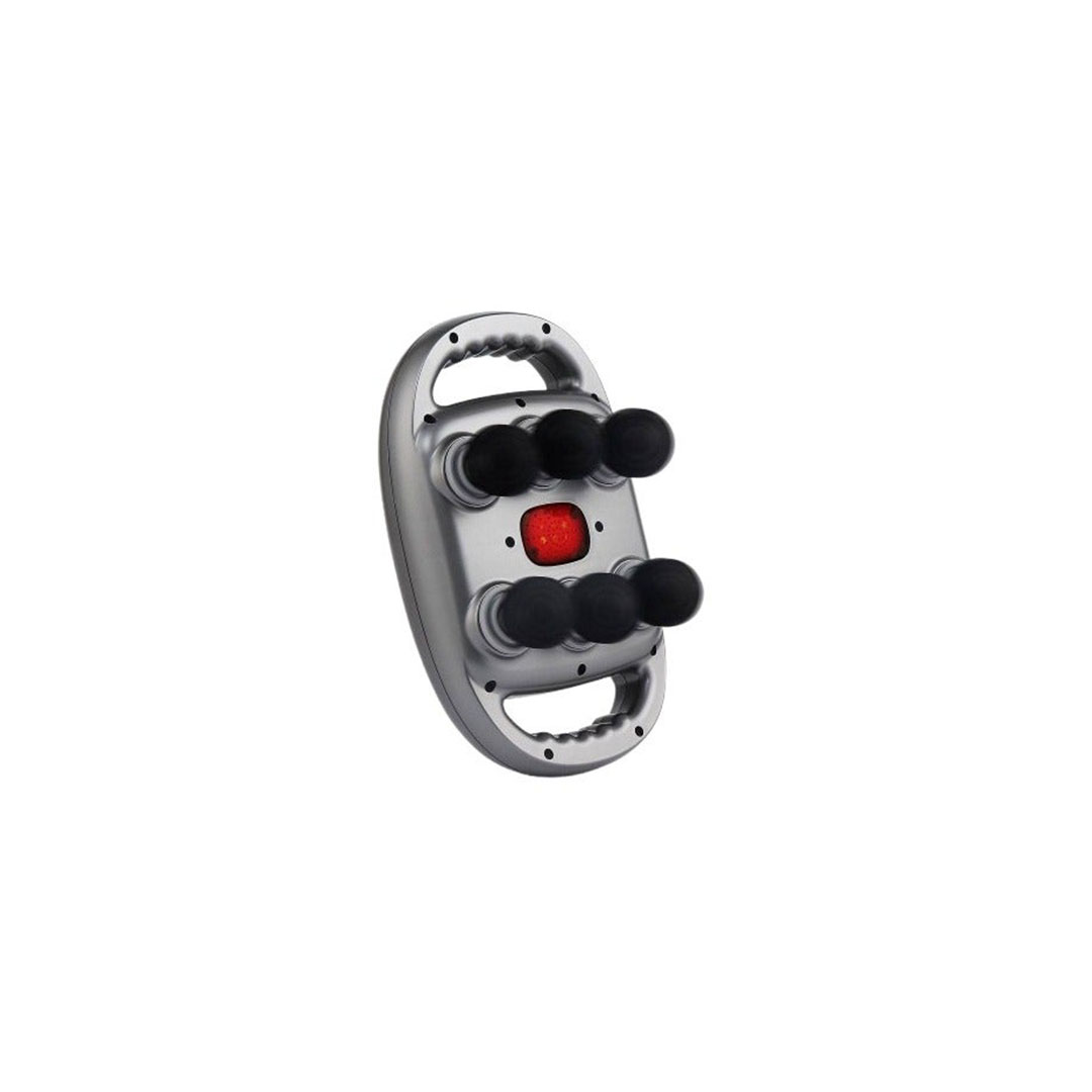 مسدس مساج و تدليك لاسلكيقابل لإعادة الشحن - 6 رؤوس - شاشة LCD FZ-60 (Grey)