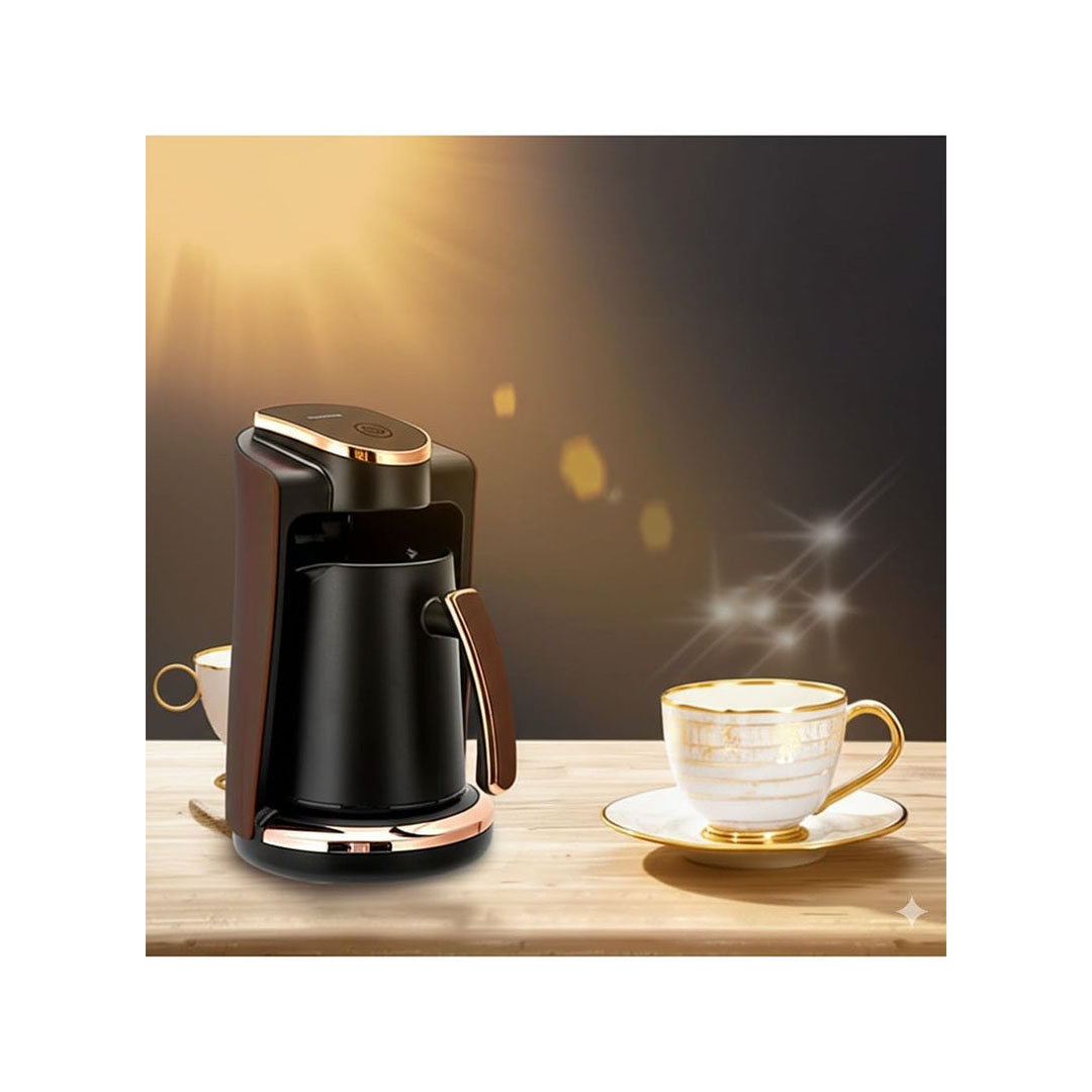 ماكينة صنع القهوة التركية بشاشة تعمل باللمس/إيقاف تشغيل تلقائي سوكاني - 550 وات - أسود SK-09048