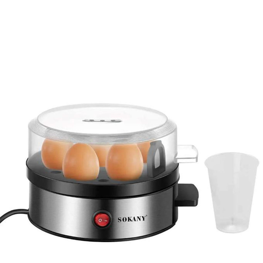 ماكينة سلق و طبخ البيض الكهربائية من الستانلس ستيل - حامل 7 بيضات - 360 وات SK-07066