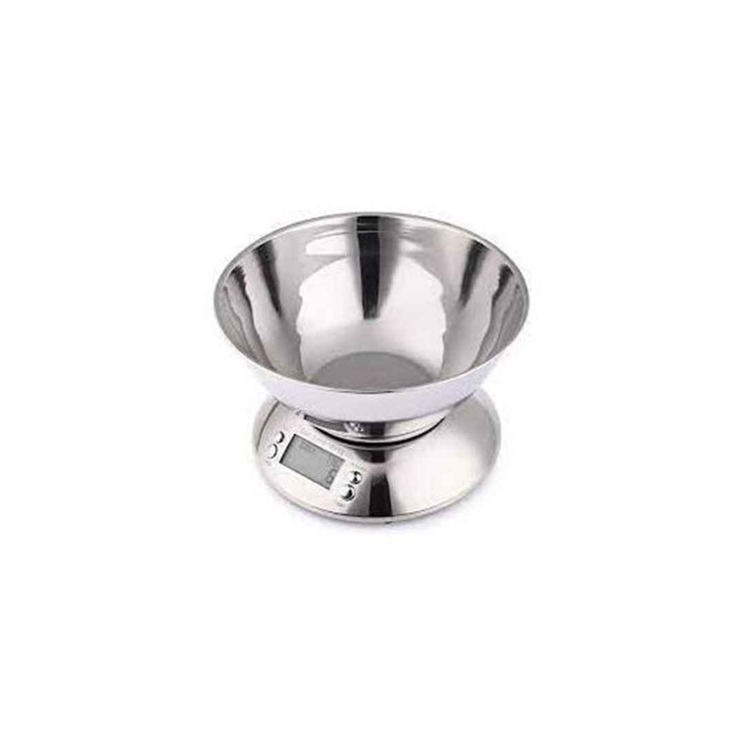 ميزان رقمي ستانلس من 1 جم لـ 5 كجم وعاء 1.8 لتر تايمر بي دي-
