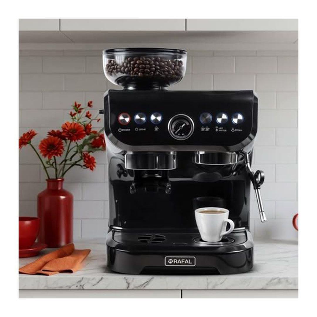ماكينة قهوة مع مطحنة رافال - خزان 2 لتر - 1600 وات