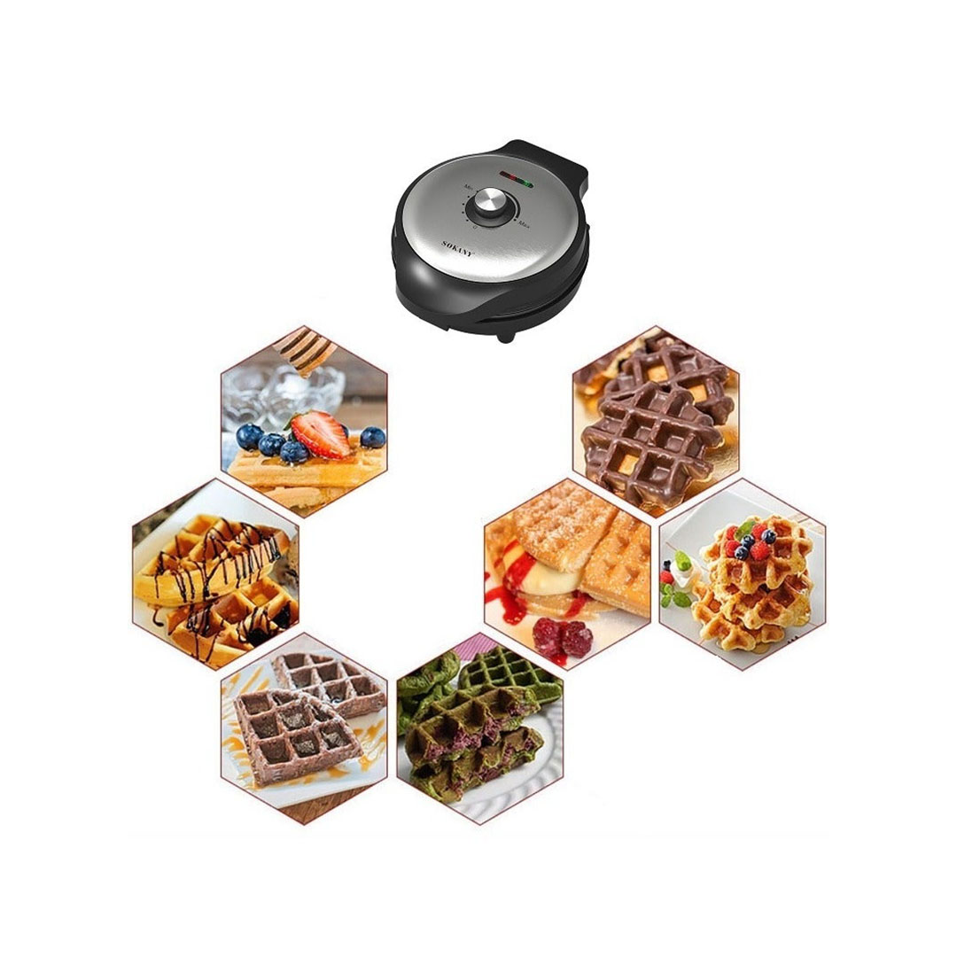 صانع الوافل - 750 وات - أسود SK-08039