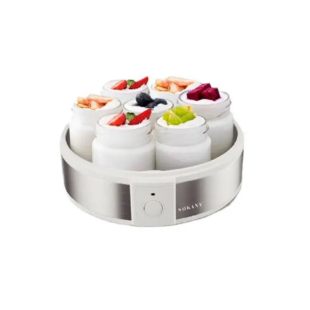 ماكينة صنع الزبادي بجسم من الستانلس ستيل سوكاني - 7 أكواب