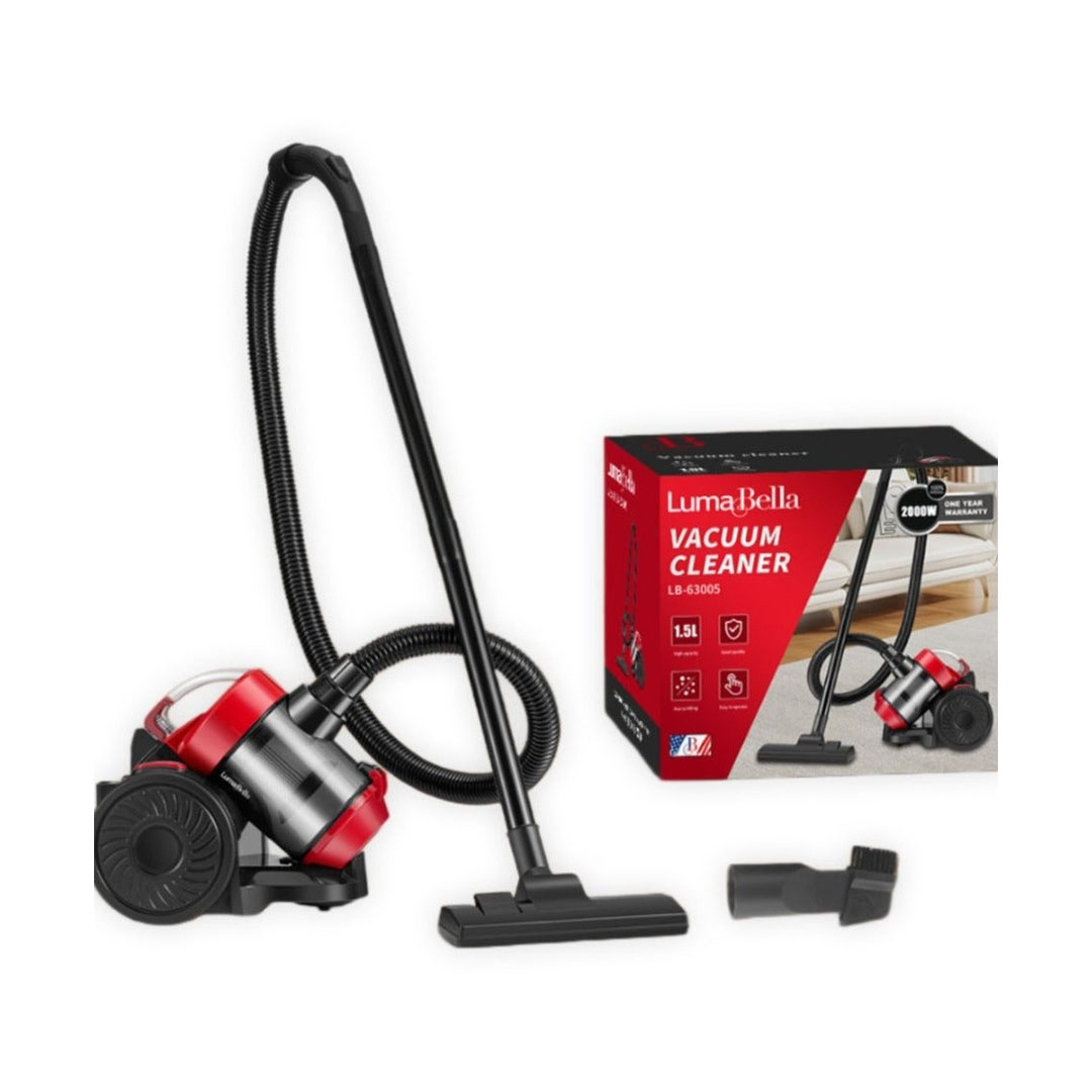 مكنسة كهربائية بدون كيس نظام فلتره سلك 5 متر سعة 1.5 لتر - 2000 واط - LB-63005