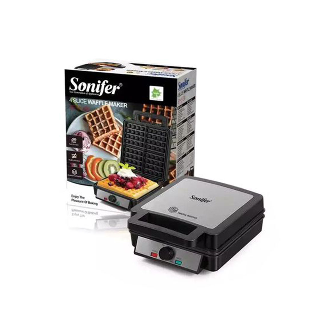 صانع الوافل سونيفر - 1200 وات - فضي - SF-6129