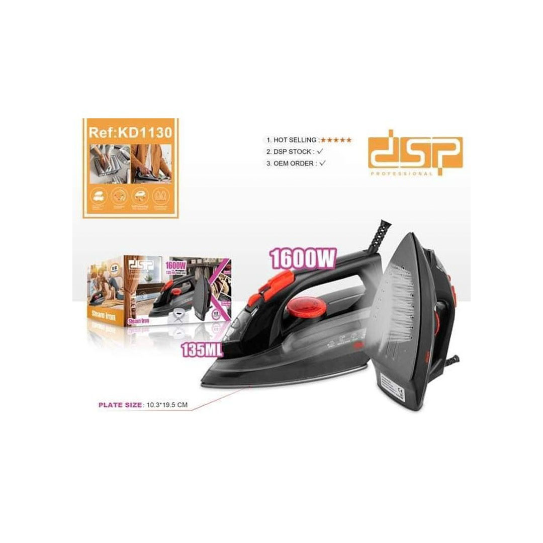 مكواة بخار بقاعدة تفلون - خزان 135 مل - 1600 وات - KD1130