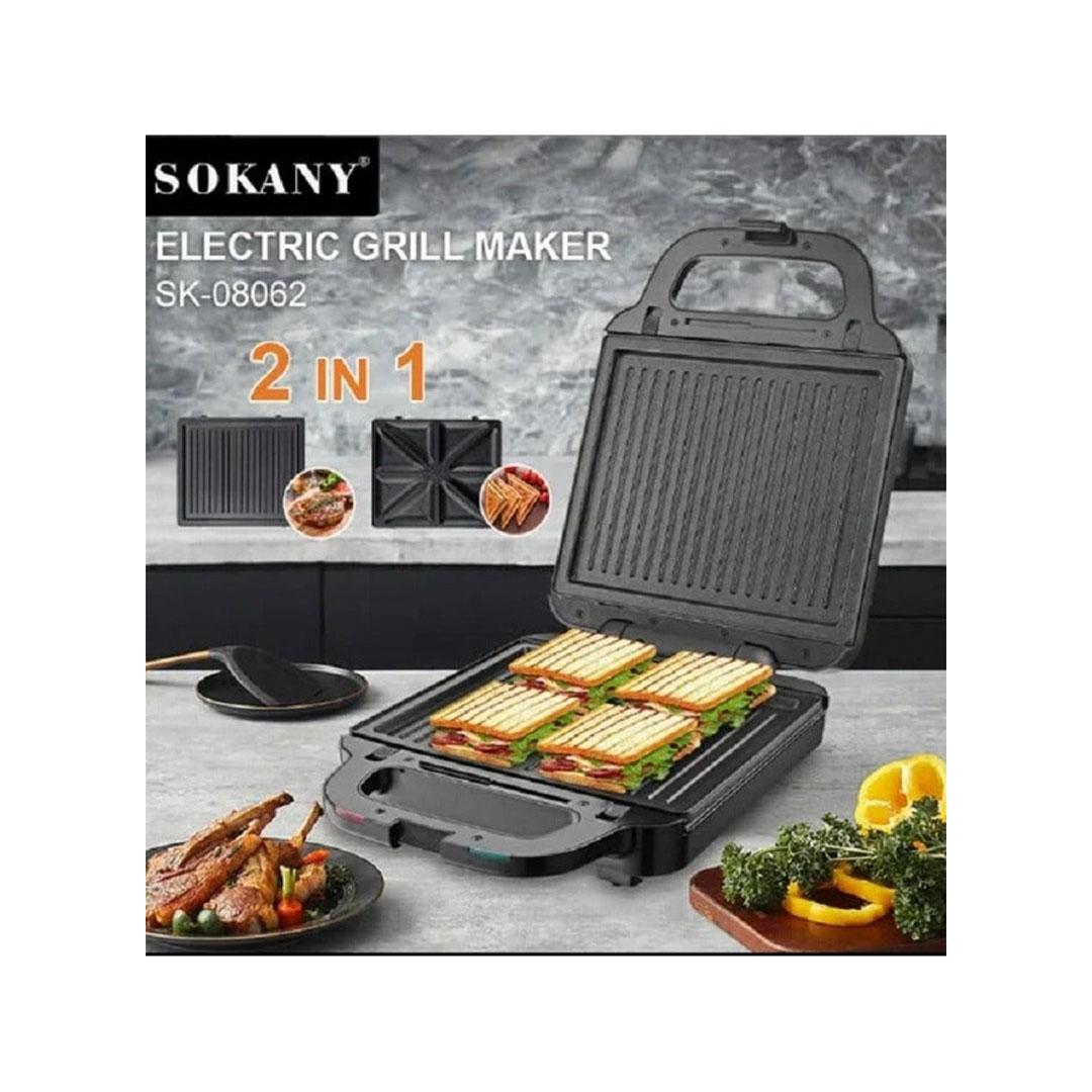 صانع الساندويتش 2 في 1 - 1400 وات - sk-08062